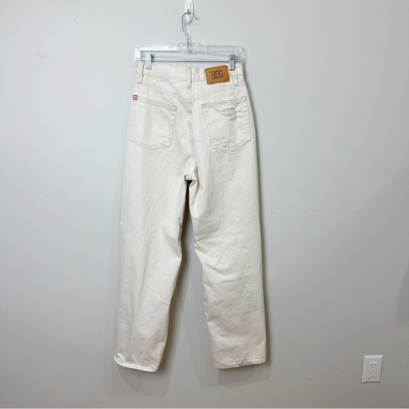 BDG High Rise Baggy Jeans Cream Distressed Wide Leg High Rise Waist - Picture 3 of 9